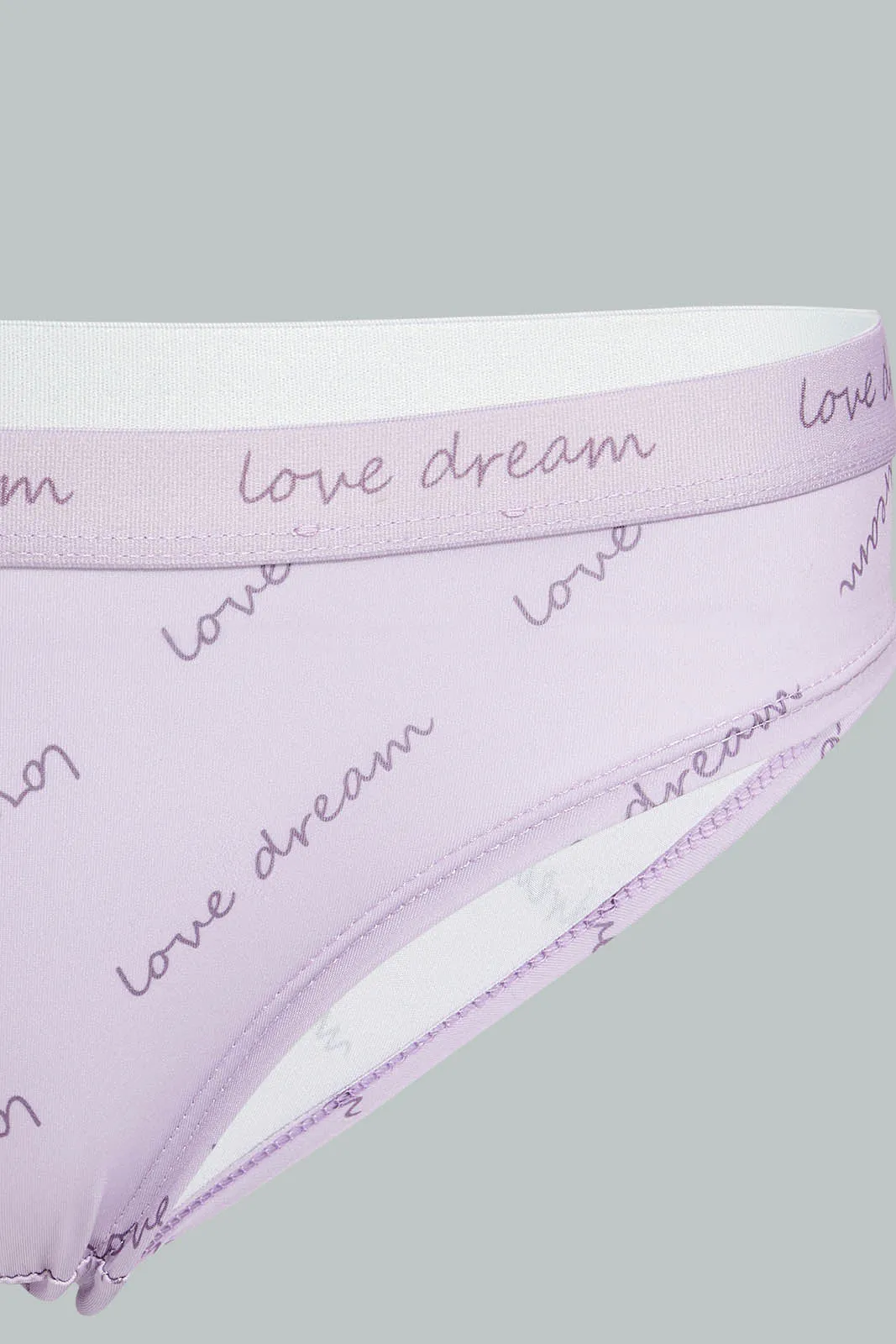 Lilac Printed Brazilian Brief