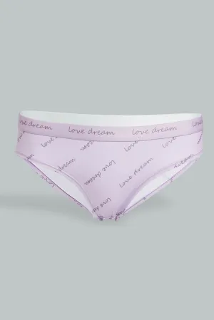 Lilac Printed Brazilian Brief