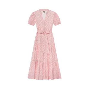 Lily Maxi Dress - Pink Scallop Floral Lily Maxi Dress - Pink Scallop Floral