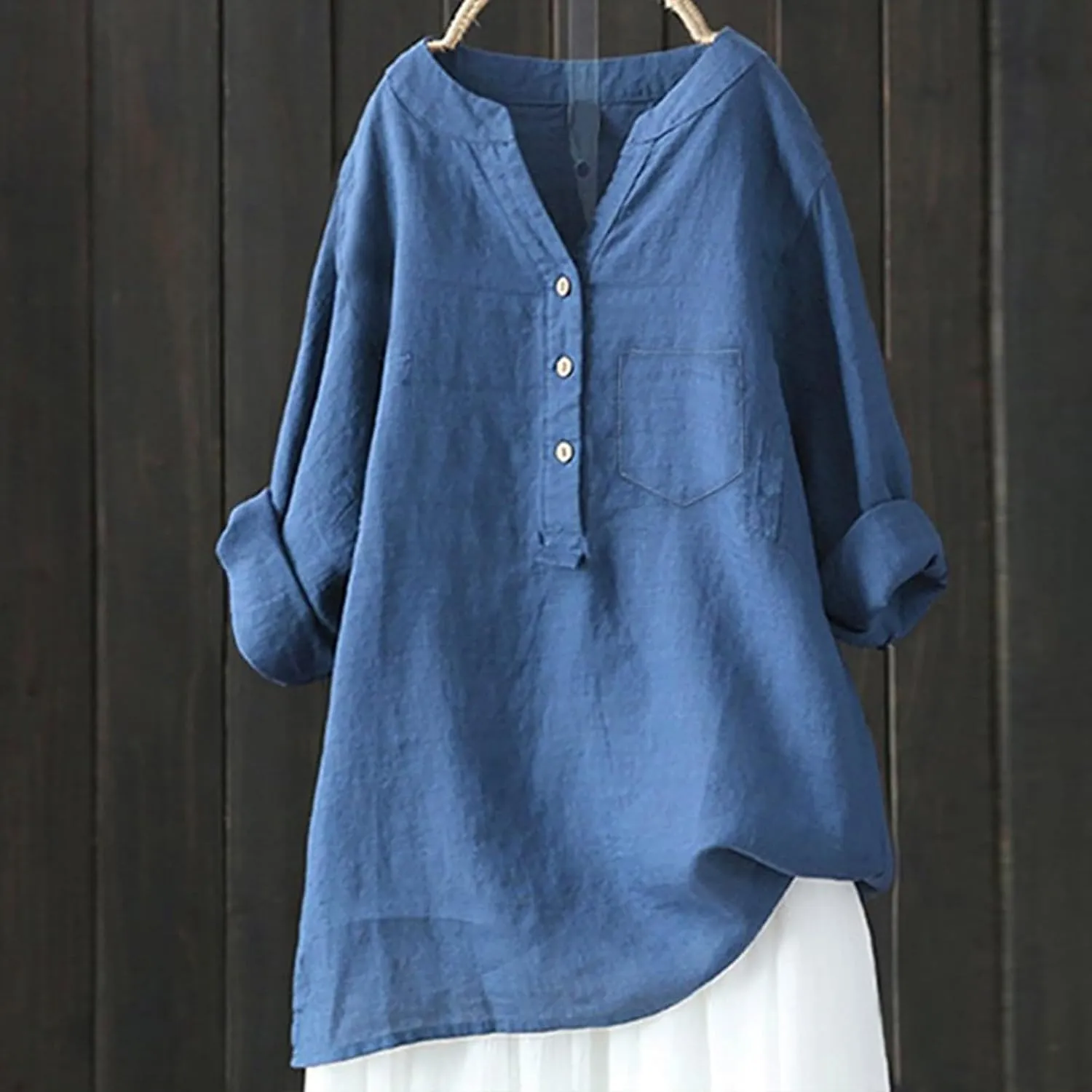 Linen Shirts for Women V Neck Button Down Blouse Office Work Tops Tees Shirt Blouse Tops Cotton Linen Shirts
