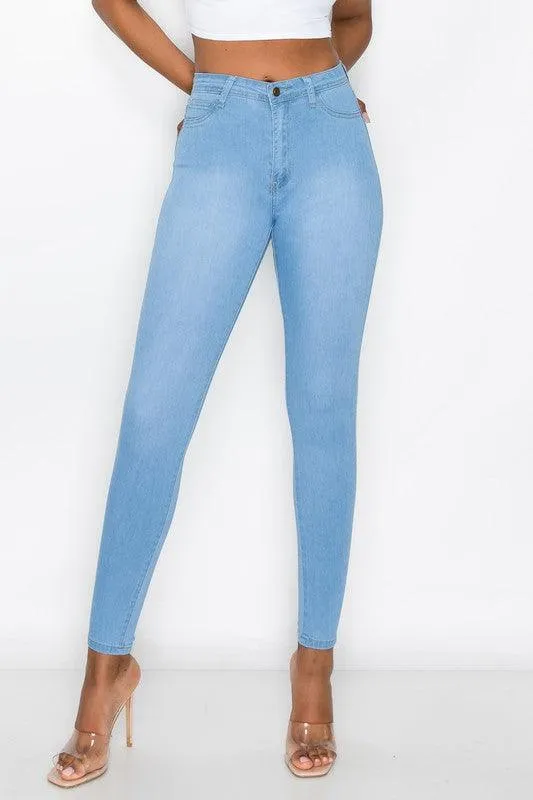 LO-126 LIGHT high waist stretch skinny jeans