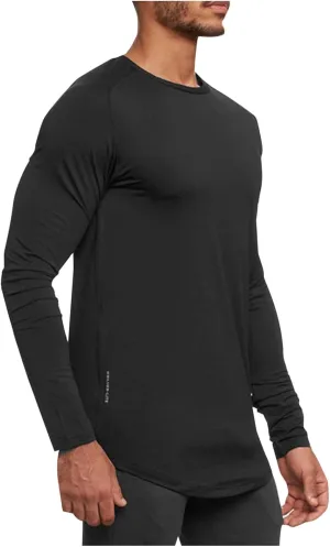 Long Sleeve Crewneck Workout Shirts for Men Moisture Wicking Sun Protection UV UPF 50 Tee T Shirts Men Fishing Running