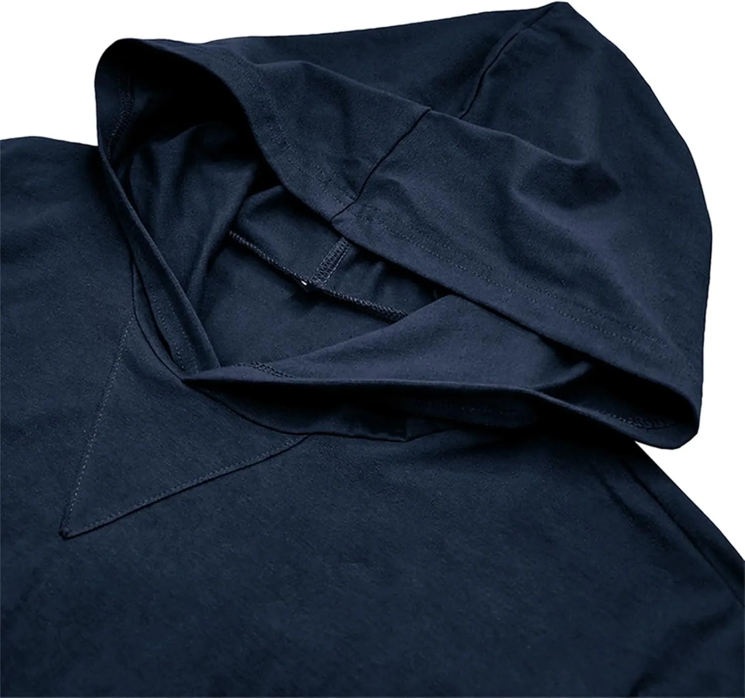 Long Sleeve Hooded Shirts For Men Lightweight Athletic Running Workout Hoodie Comfy Gym Track Muscle Fit Pullover Top