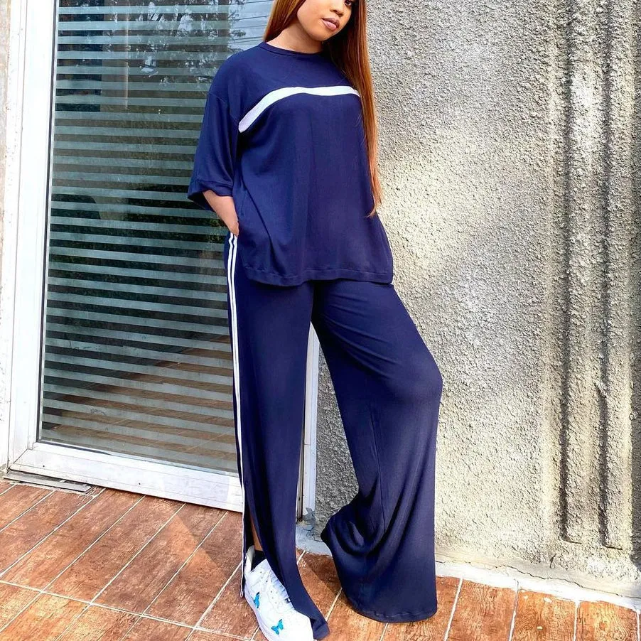 Loose Tops   Wide Leg Pants Wholesale Activewear Sets Bulk Pajama Sets