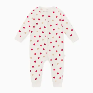 Love Heart Clever Zip Romper