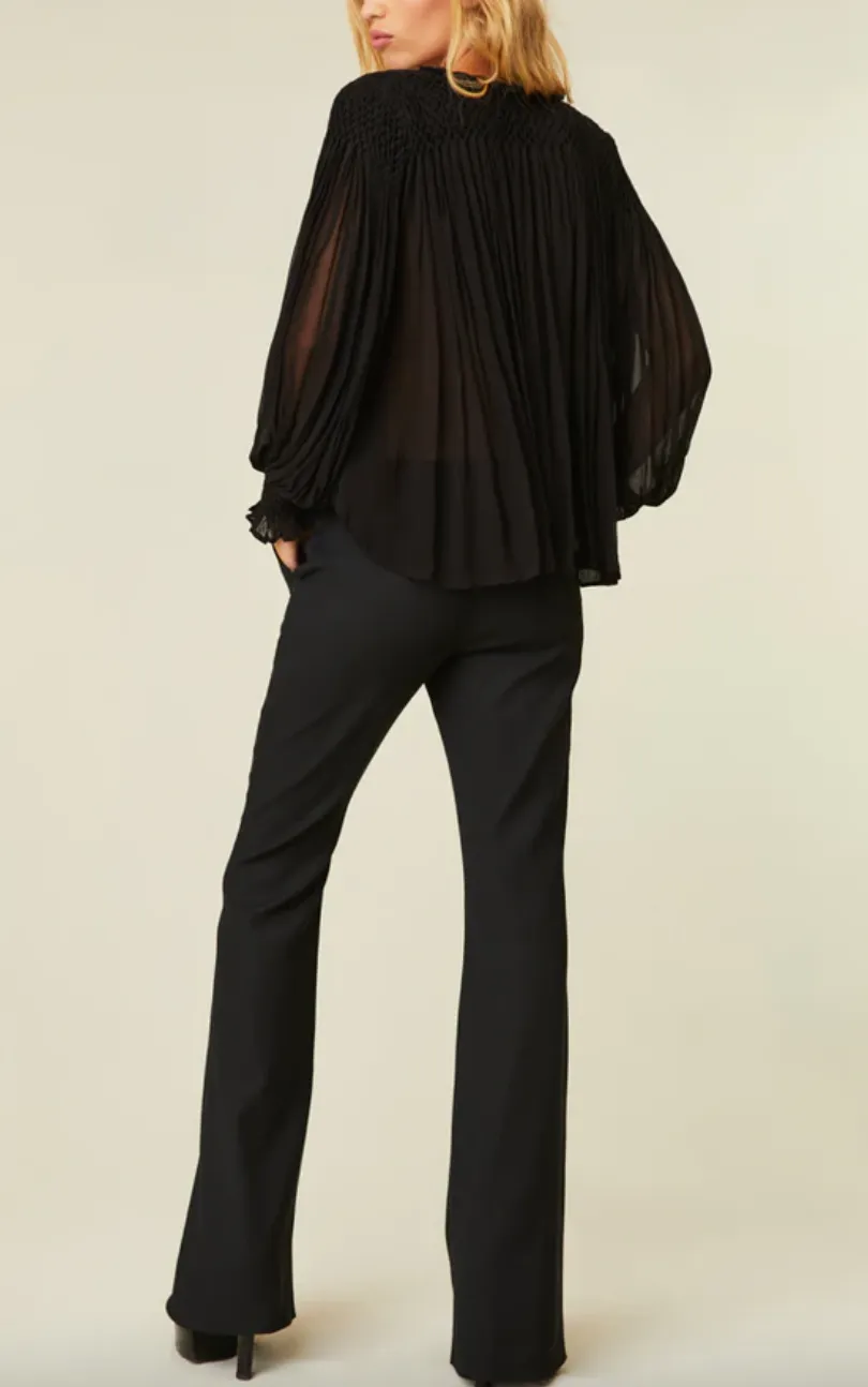 Love Shack Fancy Fernanda Blouse Black
