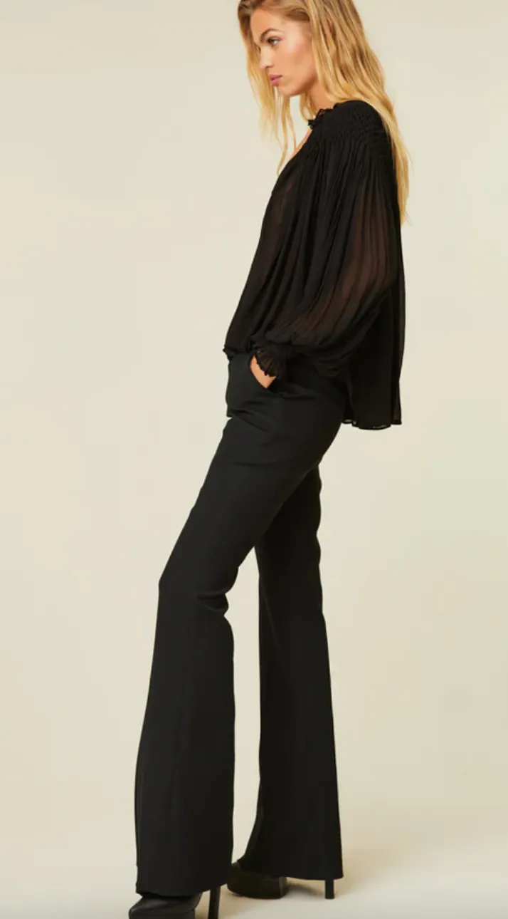 Love Shack Fancy Fernanda Blouse Black
