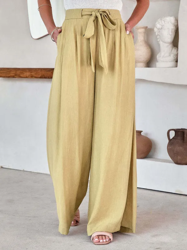 Luna Drawstring Wide Leg Women's Pants