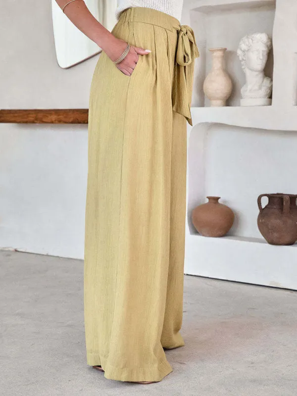 Luna Drawstring Wide Leg Women's Pants