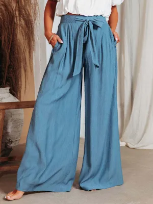 Luna Drawstring Wide Leg Women's Pants