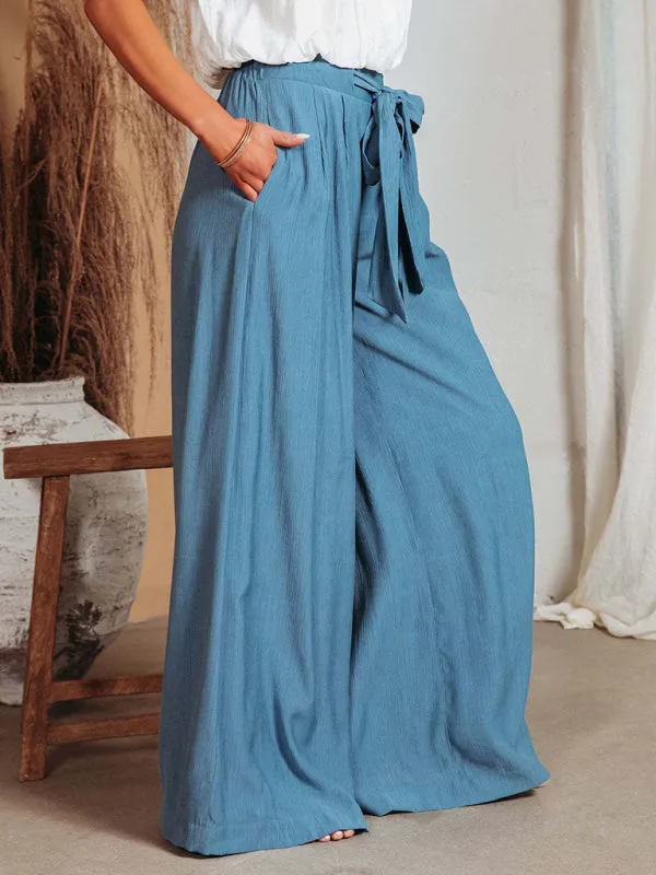 Luna Drawstring Wide Leg Women's Pants