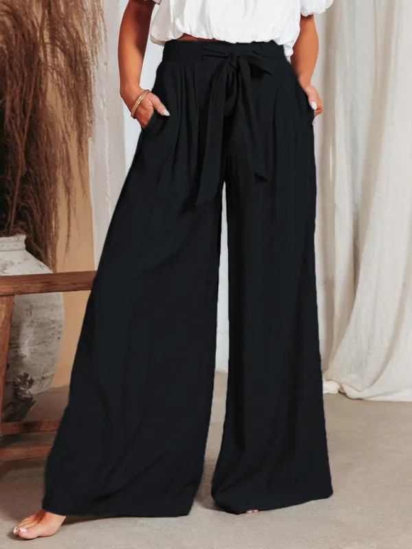 Luna Drawstring Wide Leg Women's Pants