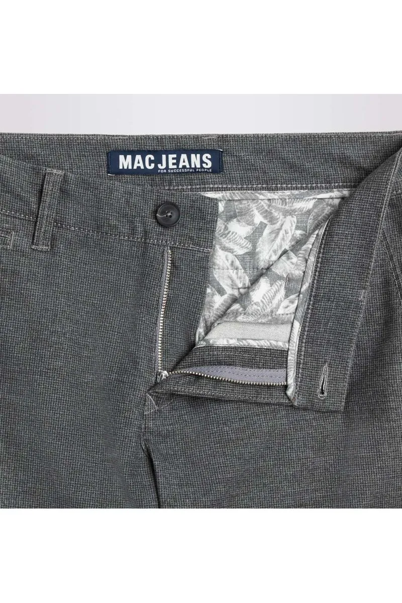 Mac Jeans-Men's Lennox Pants 6332-01-0624L | 061P Middle Grey Pepita | Clearance Final Sale