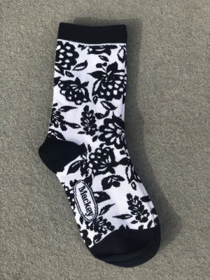 Mackey Equine Dandy Bamboo Crew Sock Papercut Floral