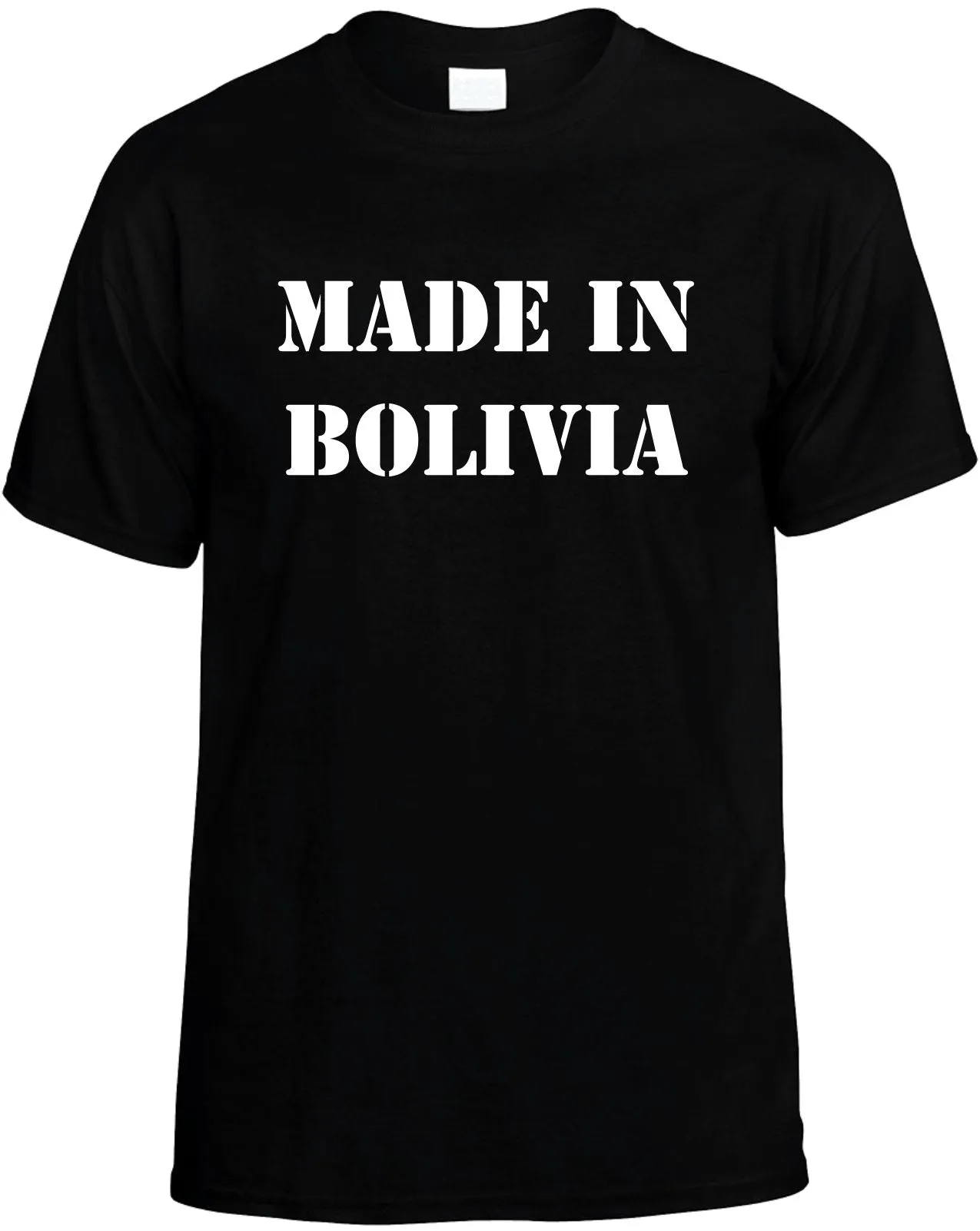 Made in Bolivia Unisex T-Shirt Novelty Graphic Tee Shirt