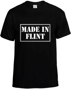 Made in Flint Unisex T-Shirt Novelty Graphic Tee Shirt