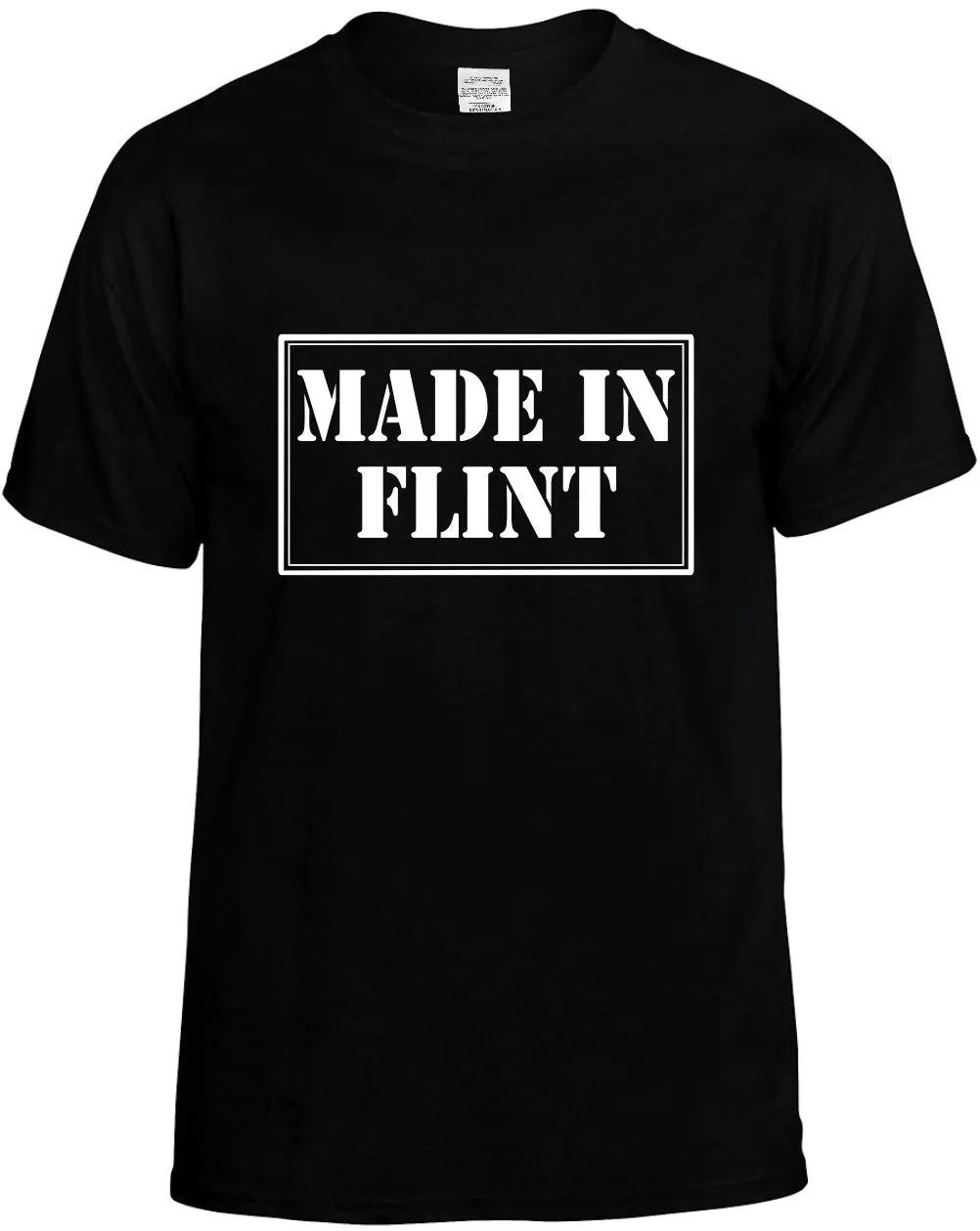 Made in Flint Unisex T-Shirt Novelty Graphic Tee Shirt