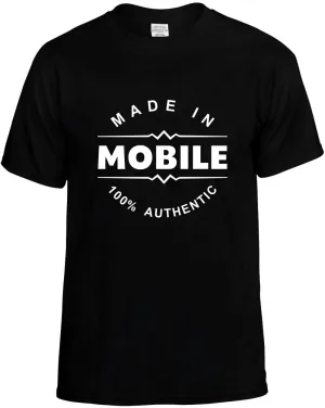 Made in Mobile Unisex T-Shirt Novelty Graphic Tee Shirt