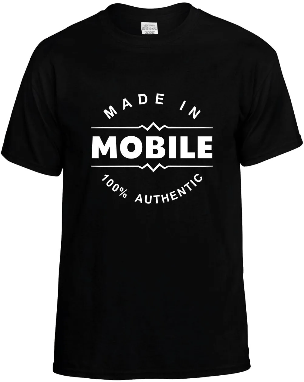 Made in Mobile Unisex T-Shirt Novelty Graphic Tee Shirt