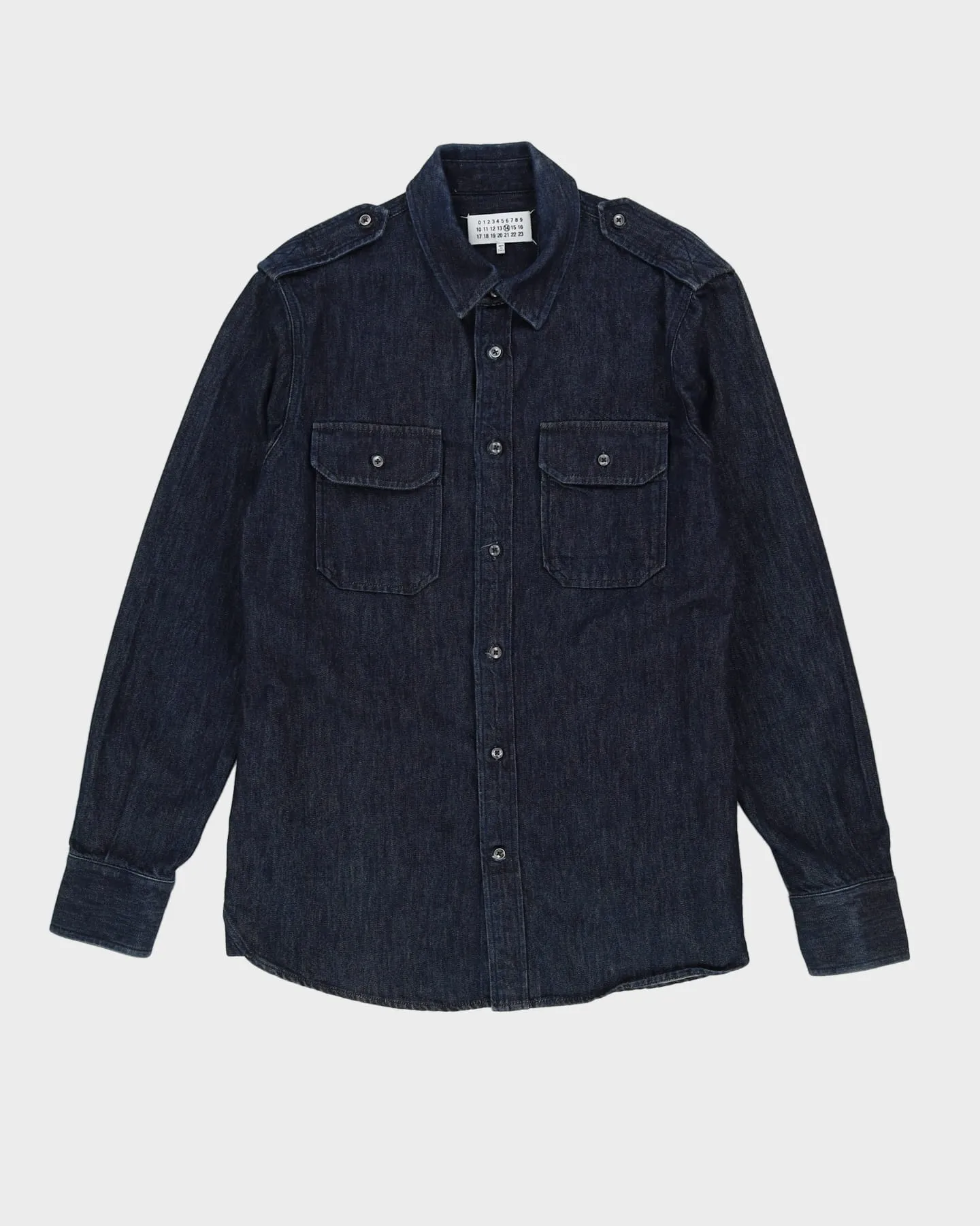 Maison Martin Margiela Blue Long Sleeve Denim Shirt - L