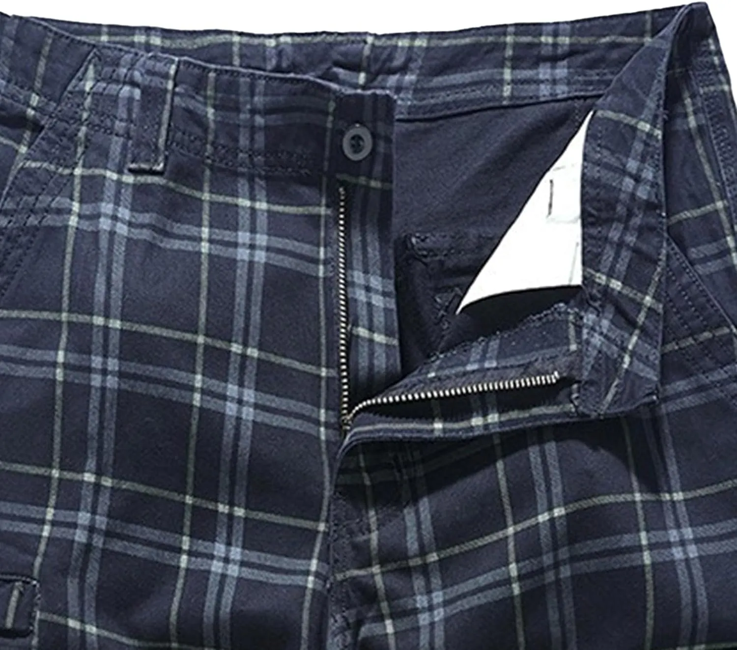Maiyifu-GJ Mens Cargo Shorts Lightweight Casual Hiking Shorts with Multi Pockets Elastic Waist Cotton Short Pants