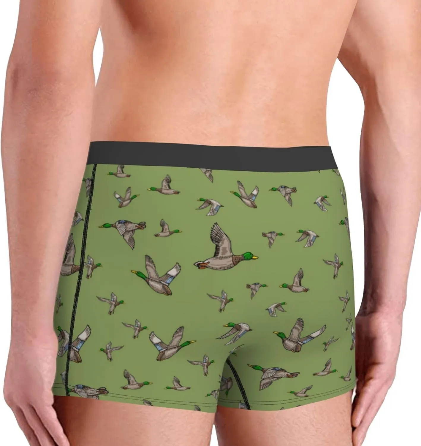 Mallard Duck Print Boxer Briefs For Men Breathable Underwear-
