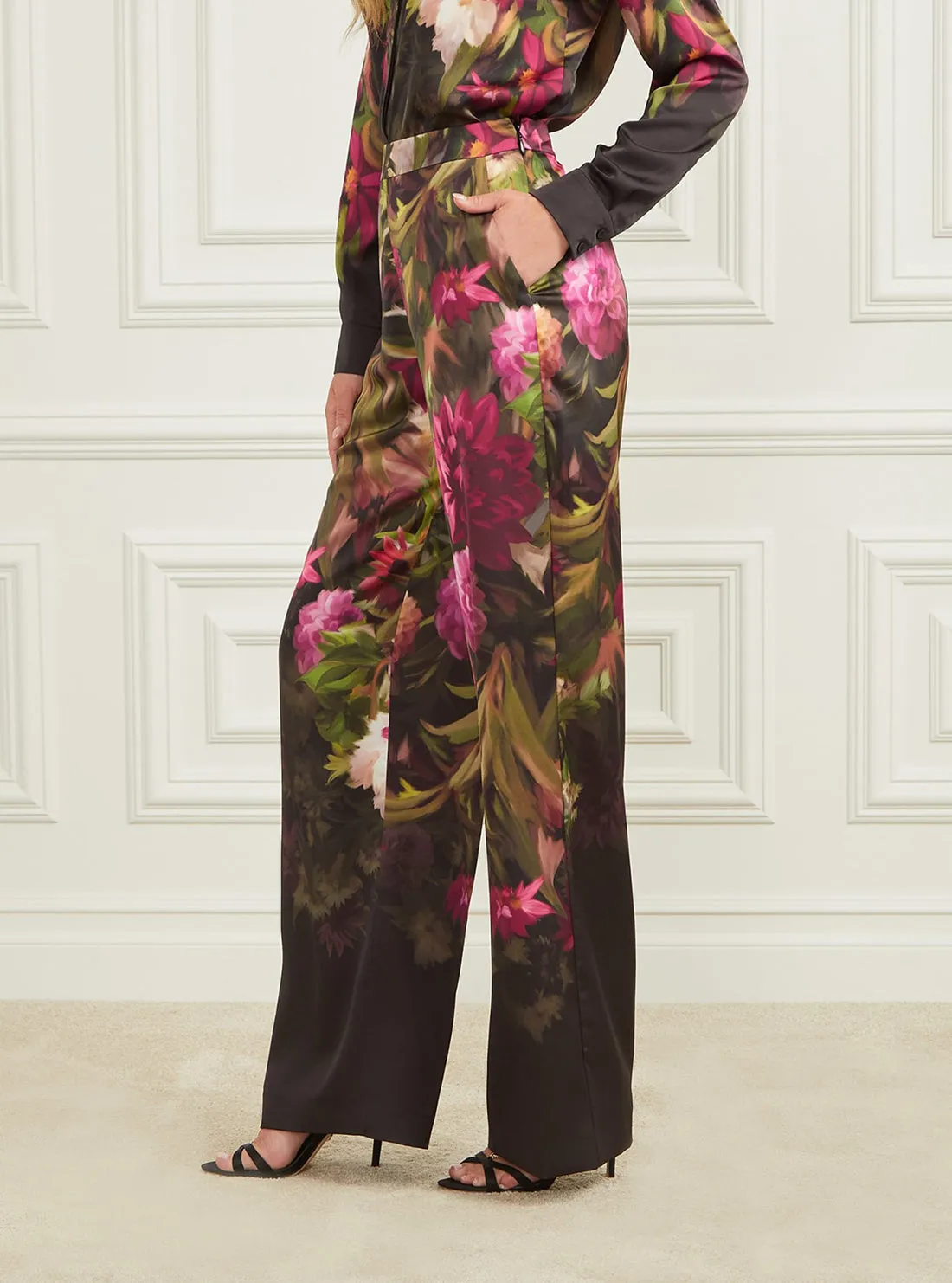Marciano Floral Slick Pants