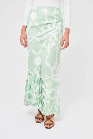 Maria Mint Pleated Skirt