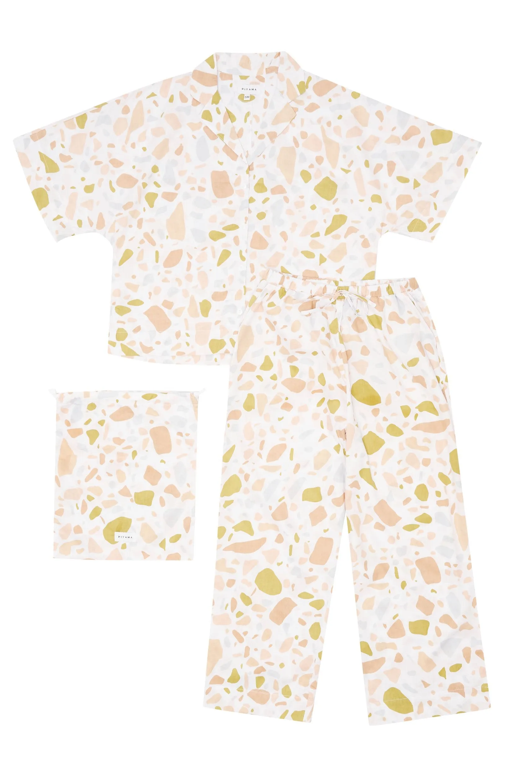 Marnie Sleep Set - Lounge Pants - Cotton - Terrazzo