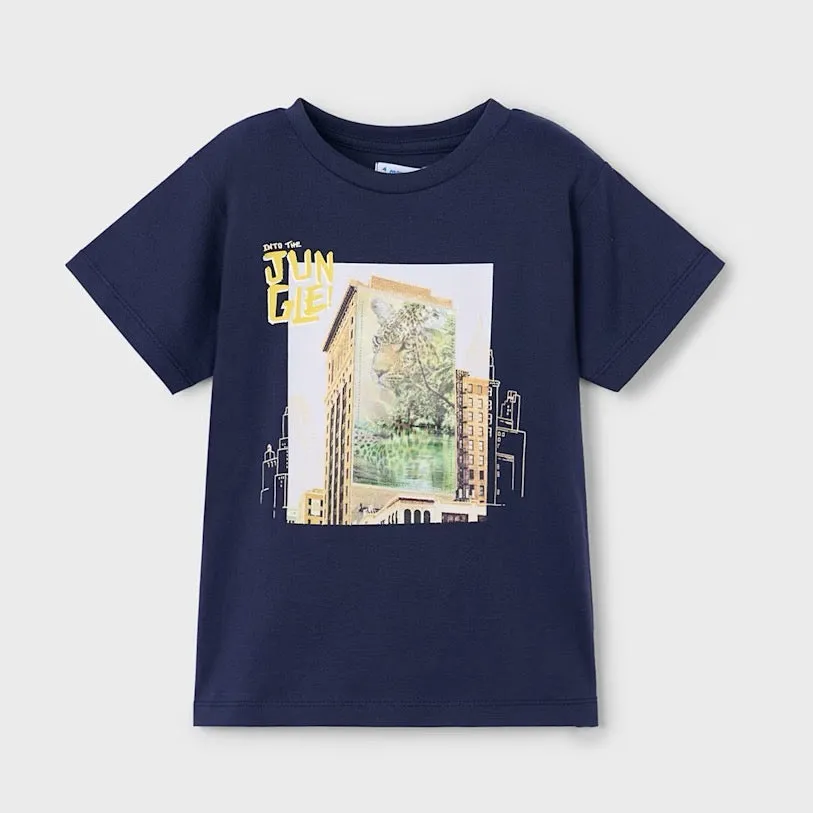 Mayoral Boys Lenticular Jungle T-Shirt 3043 Navy