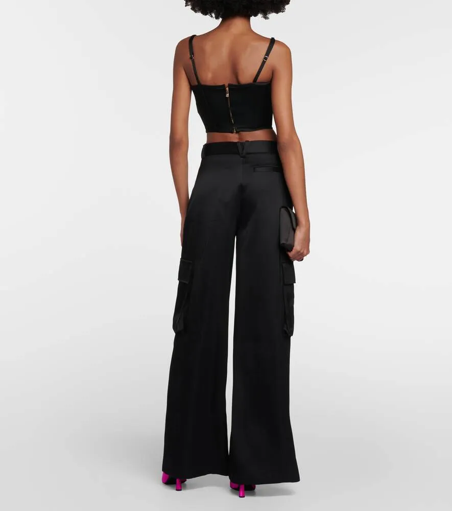Medusa '95 VERSACE Satin Decorated Bustier, Black