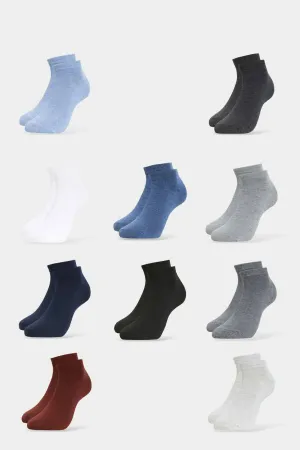 Men Assorted Ankle Socks (Pack of 10)