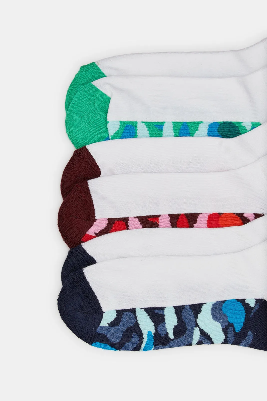 Men Assorted Half Terry Socks Set (Pack Of 3)