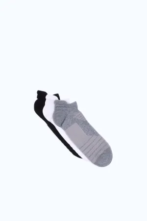 Men Assorted Plain Ankle Socks (3 Pairs)