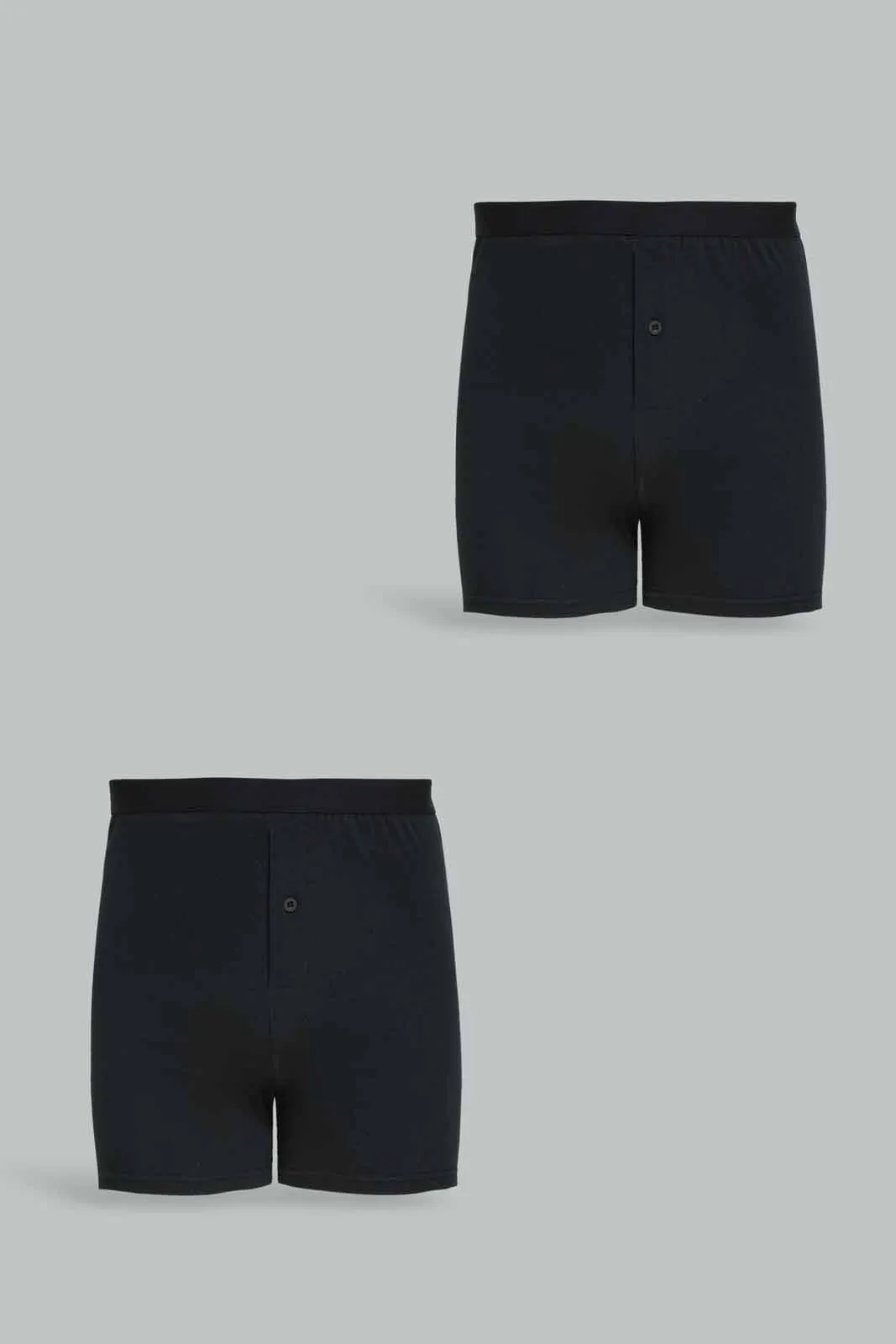 Men Black Loose Fit Boxers Set (Pack of 2)