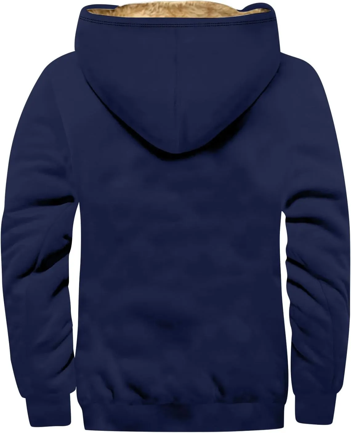 Men Coats Winter With Hood Fleece Lined Zipper Coat Heated Oversized Graphic Sport Jacket