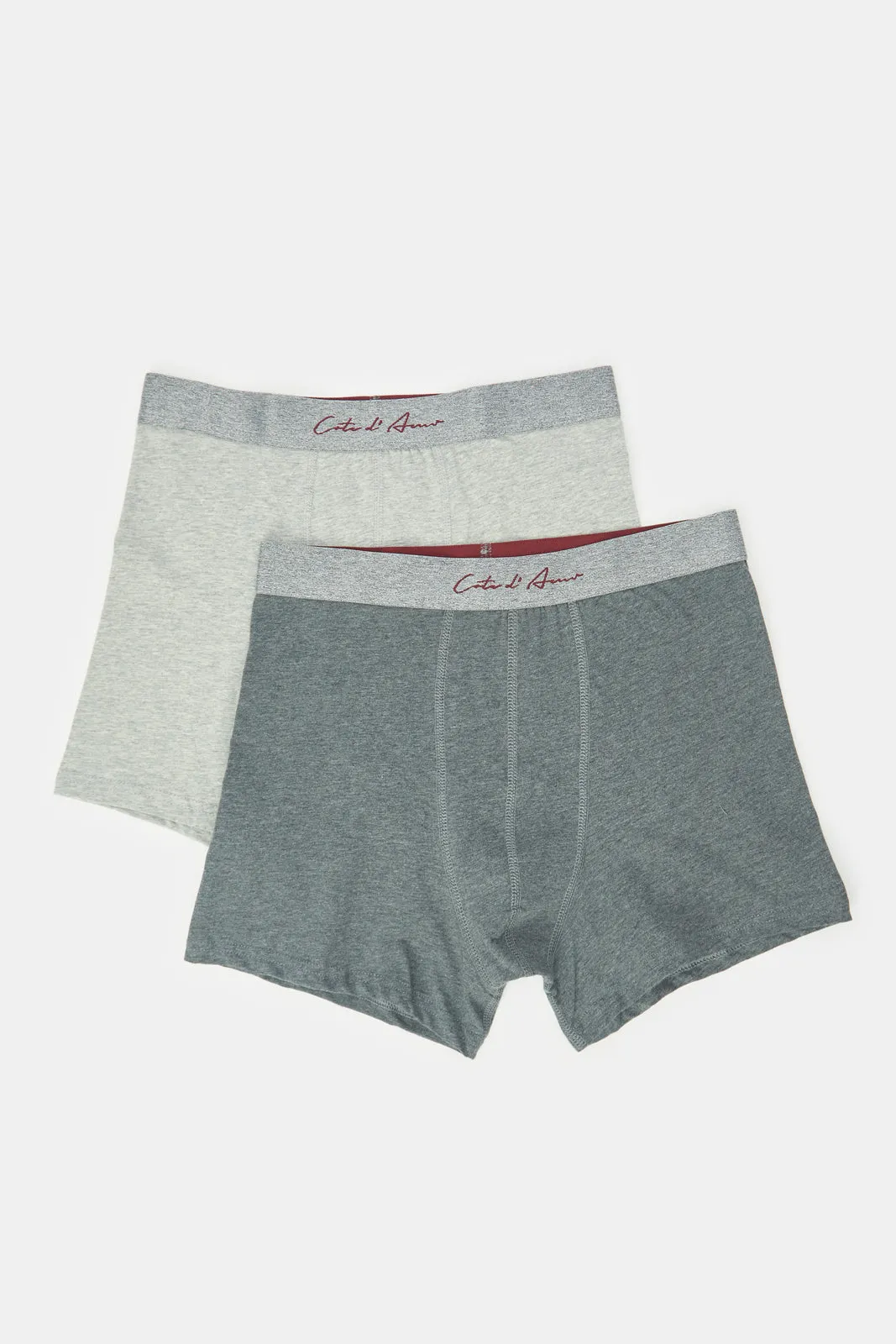 Men Grey And Charcoal Hipster Briefs (Pack of 2)