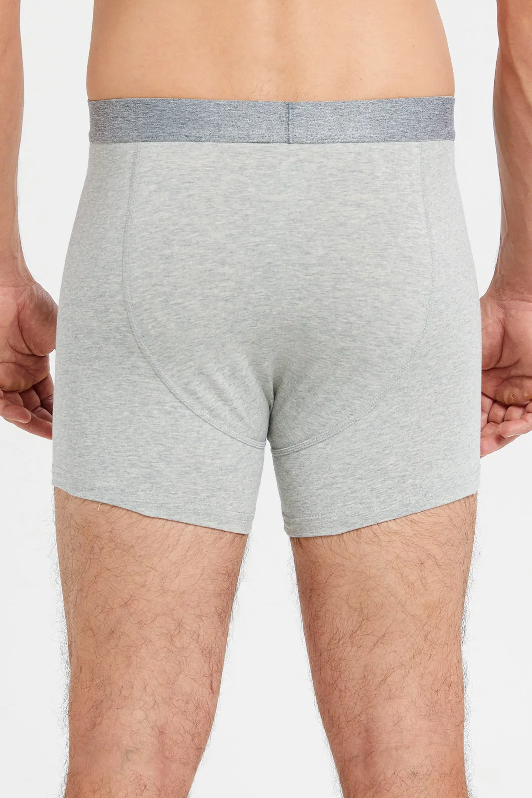 Men Grey And Charcoal Hipster Briefs (Pack of 2)