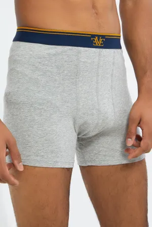 Men Grey And White Hipster Brief (2 Piece)
