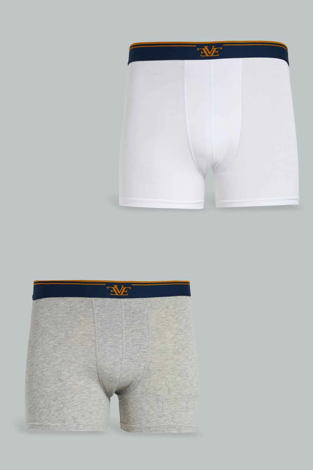 Men Grey And White Hipster Brief (2 Piece)