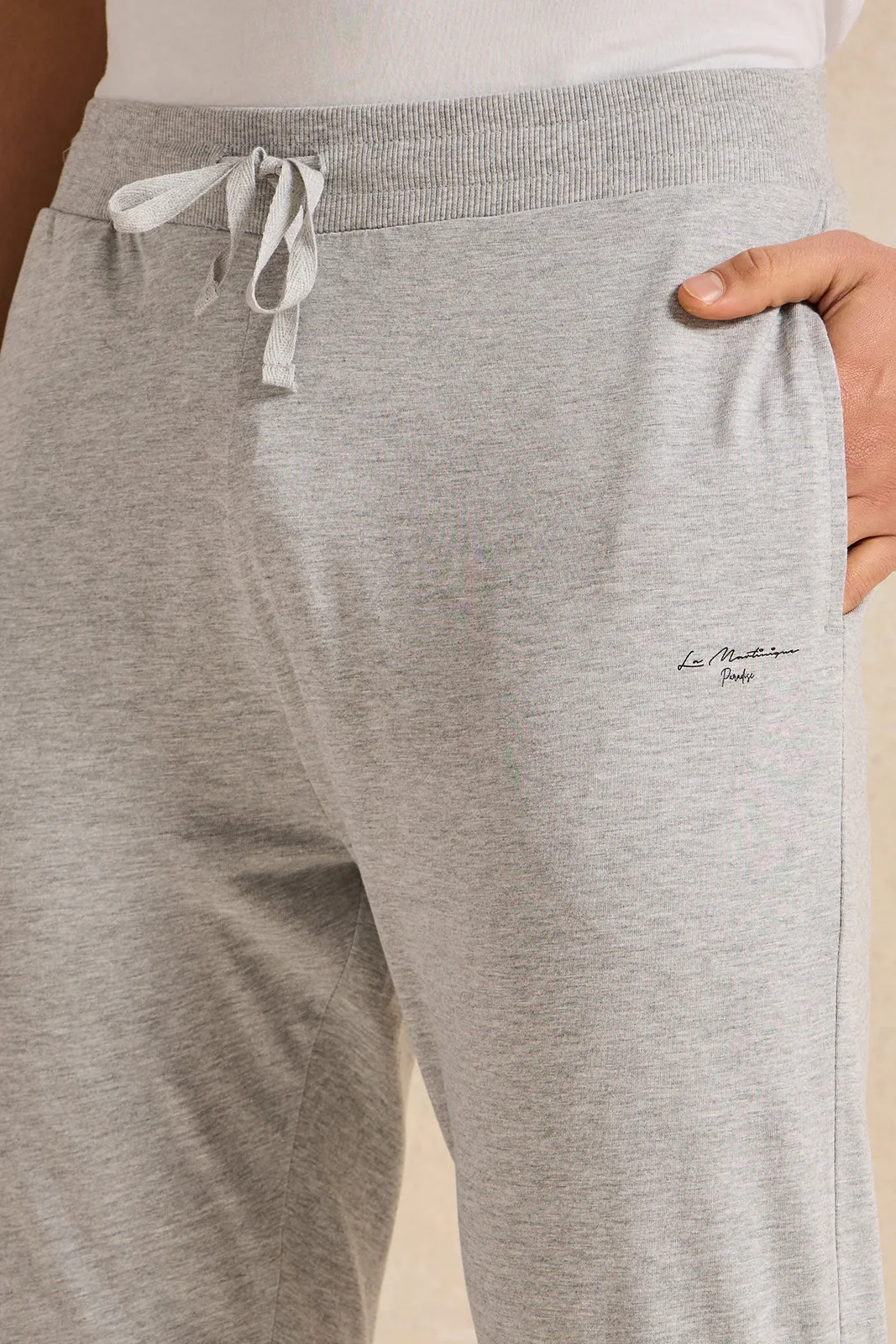 Men Grey Printed Pyjama Bottom