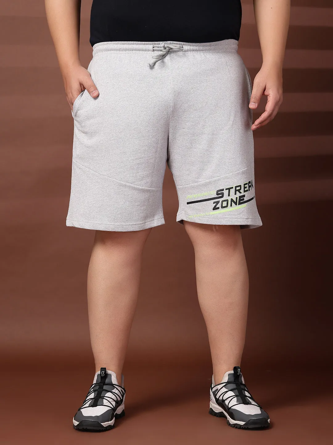 Men Grey Regular Fit Shorts