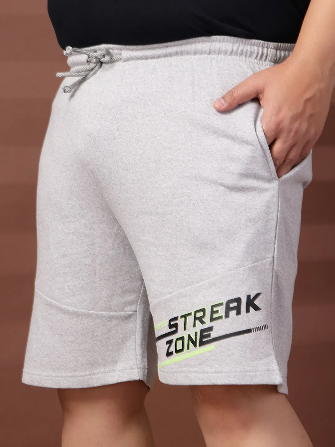 Men Grey Regular Fit Shorts