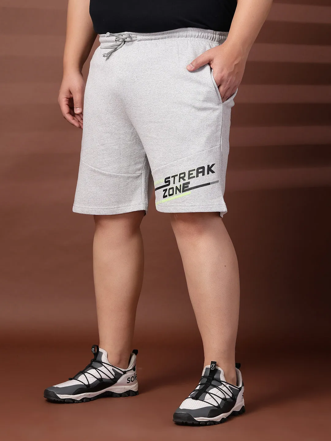 Men Grey Regular Fit Shorts