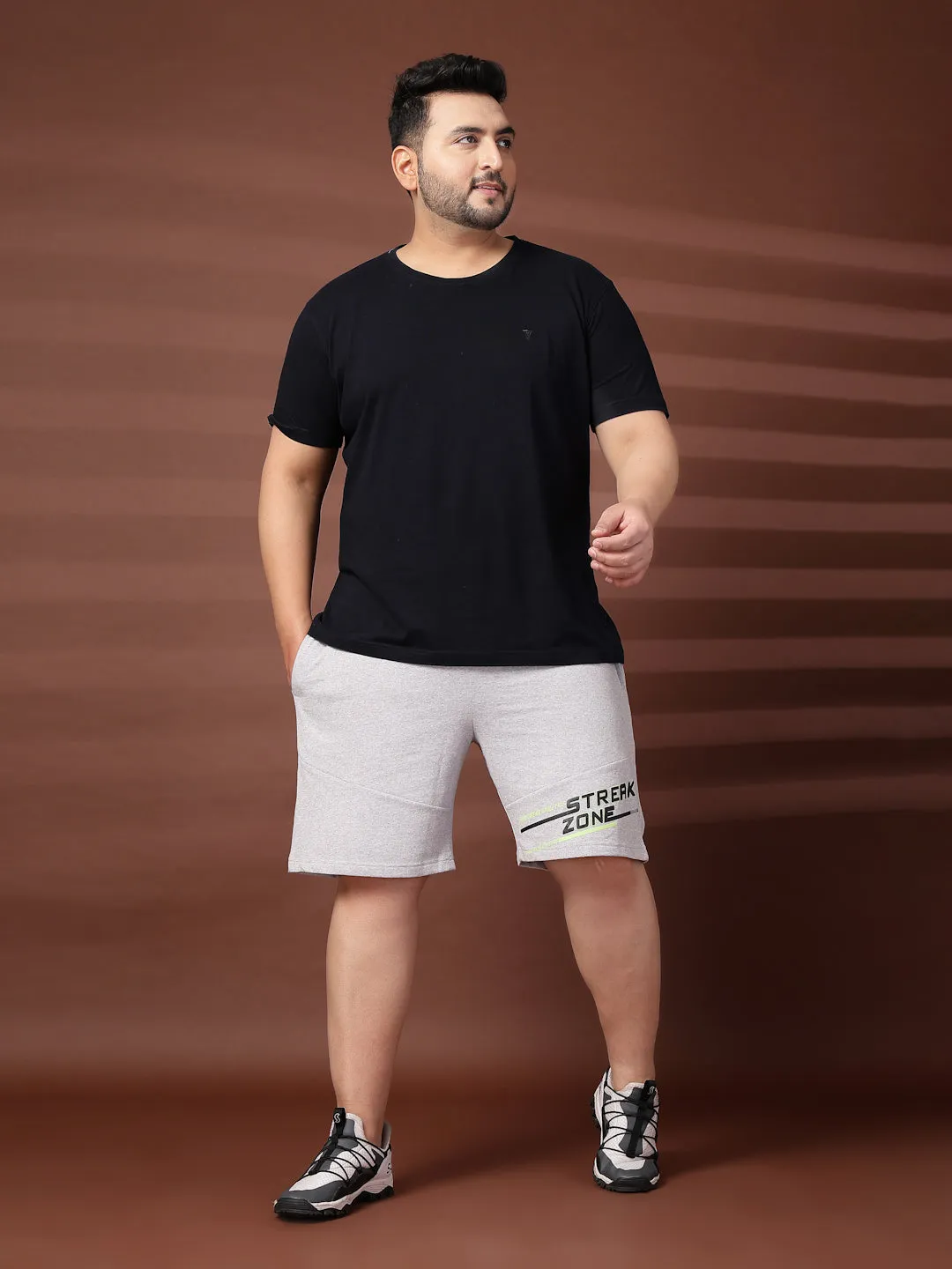 Men Grey Regular Fit Shorts