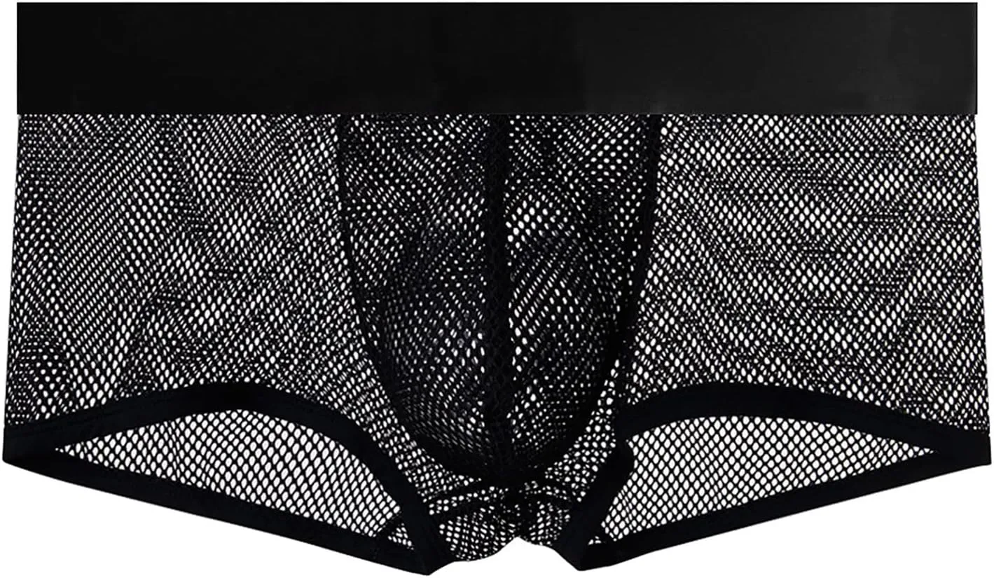 Men Underwear Boxer Brief Breathable High Waisted Sexy Cotton Boxer Briefs Comfortable Soft Stretch Pouch Boxer Briefs