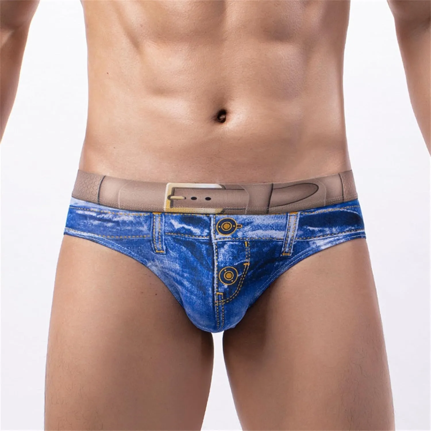 Men Underwear Boxer Brief Sexy High Waisted Cotton Breathable Trunks Comfort Stretch Pouch Soft Trunks with Elastic Waistband