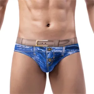 Men Underwear Boxer Brief Sexy High Waisted Cotton Breathable Trunks Comfort Stretch Pouch Soft Trunks with Elastic Waistband