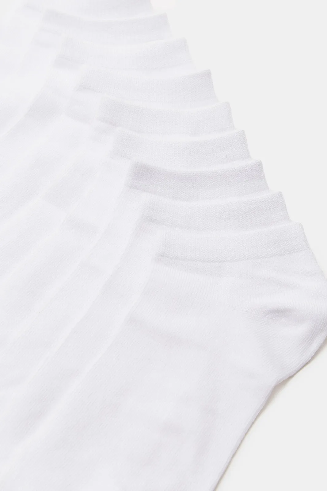 Men White Plain Socks Value Set (Pack Of 10)