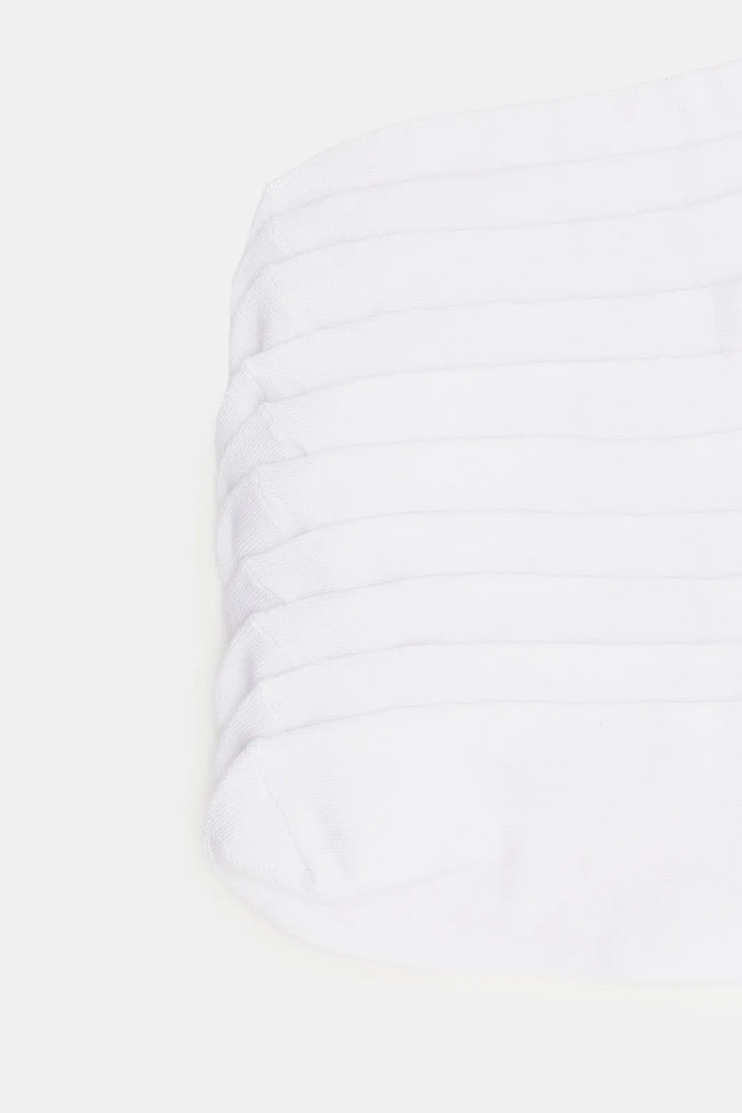 Men White Plain Socks Value Set (Pack Of 10)